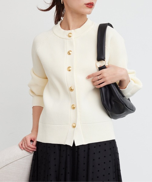 「Chez toi」 ニットカーディガン FREE アイボリー レディース_画像4