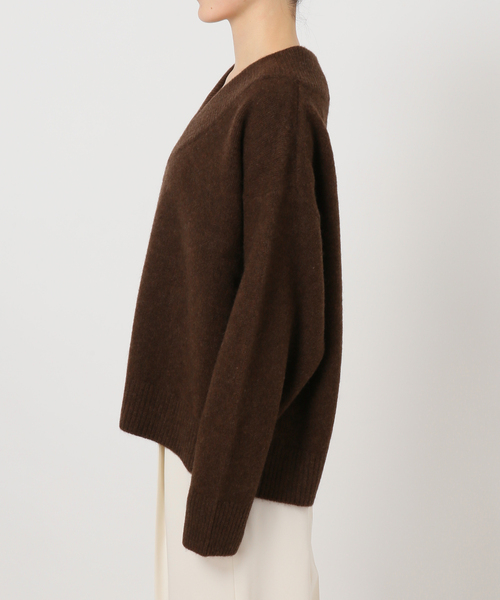 NOBLE（ノーブル） ニット セーター 「追加」YAKワイドVネックニット