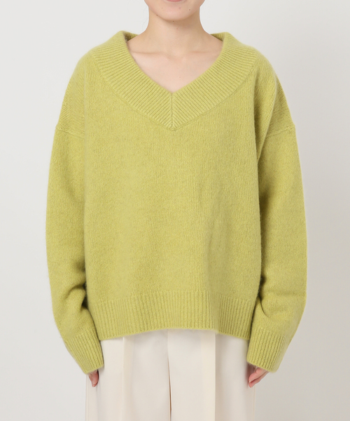NOBLE（ノーブル） ニット セーター 「追加」YAKワイドVネックニット
