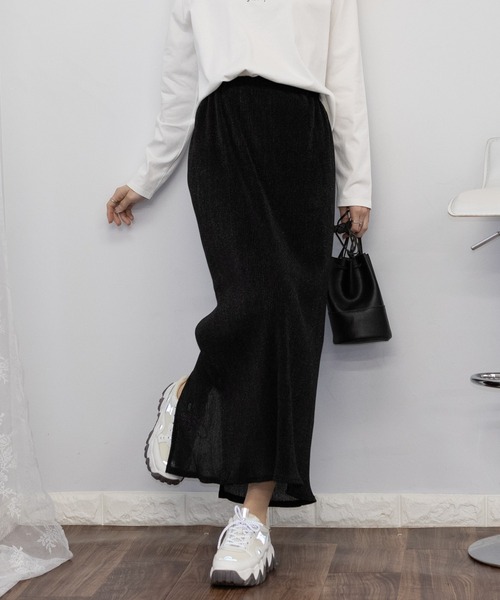 「pumpkin port」 タイトスカート M チャコールグレー レディース_画像4