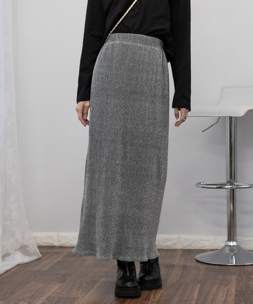 「pumpkin port」 タイトスカート M チャコールグレー レディース_画像7