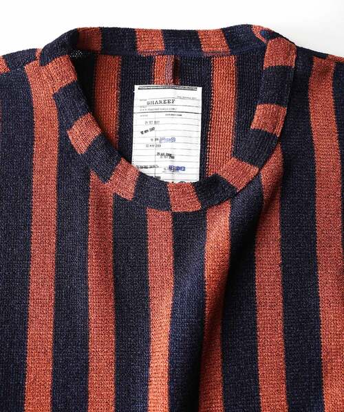 「SHAREEF」 7分袖Tシャツ 1 オレンジ メンズ_画像5