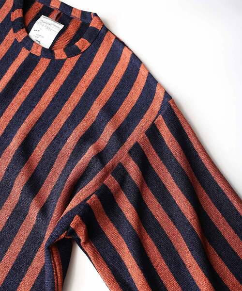 「SHAREEF」 7分袖Tシャツ 1 オレンジ メンズ_画像6