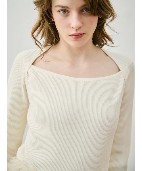 EIMY ISTOIRE（エイミーイストワール） ニット セーター ロゴモチーフ