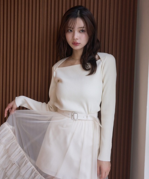 EIMY ISTOIRE（エイミーイストワール） ニット セーター ロゴモチーフ