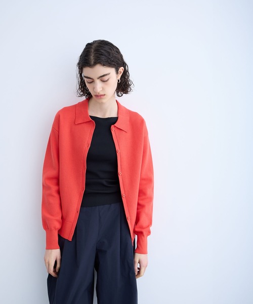 「N.O.R.C」 ニットカーディガン フリー ネイビー レディース_画像2