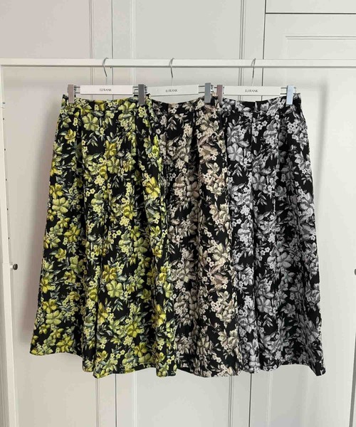 ELFRANK パンツ 「2026SS」フラワージャガード ガウチョパンツ ワイド