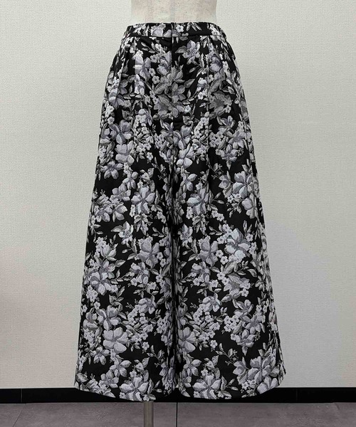 ELFRANK パンツ 「2026SS」フラワージャガード ガウチョパンツ ワイド