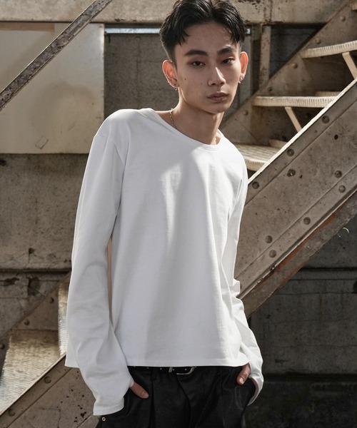 LANDNESS tシャツ 「LANDNESS/ランドネス」COMPACT U-NECK FINGER HOLE