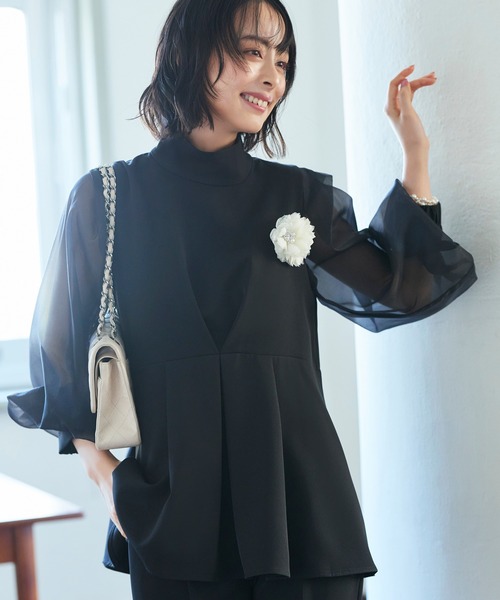 「RUIRUE BOUTIQUE」 セットアップ LL モカ レディース_画像6