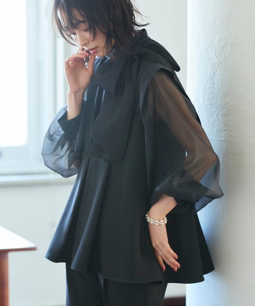 「RUIRUE BOUTIQUE」 セットアップ LL モカ レディース_画像7