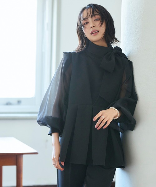 「RUIRUE BOUTIQUE」 セットアップ LL モカ レディース_画像9