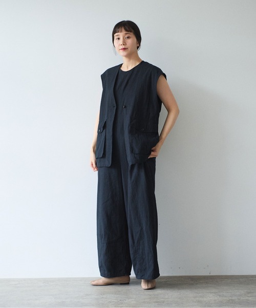 大人気のドニーユ⭐️オールインワンの即戦力。黒　　新品　Sサイズ yuni オールインワン 高密度Cotton/Linen オールインワン レディース