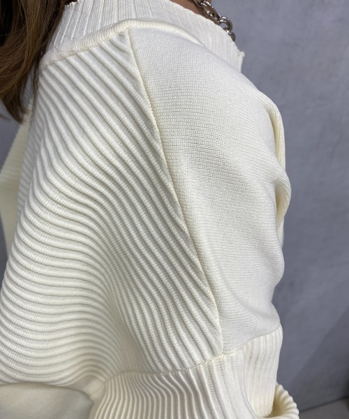 「un dix cors」 ニットカーディガン FREE オレンジ レディース_画像6