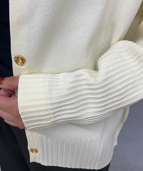 「un dix cors」 ニットカーディガン FREE オレンジ レディース_画像7