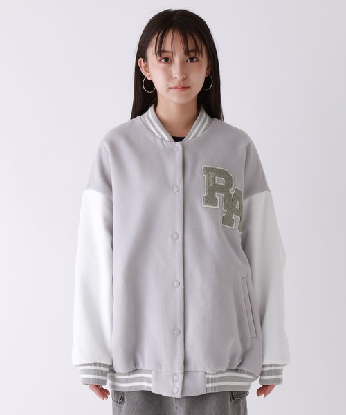 「repipi armario」 「KIDS」スタジャン LARGE ブルー キッズ_画像9