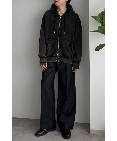 「selle glant」 ジップアップパーカー SMALL ブラック メンズ_画像2