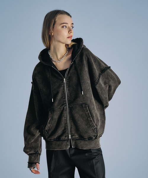 「selle glant」 ジップアップパーカー SMALL ブラック メンズ_画像6