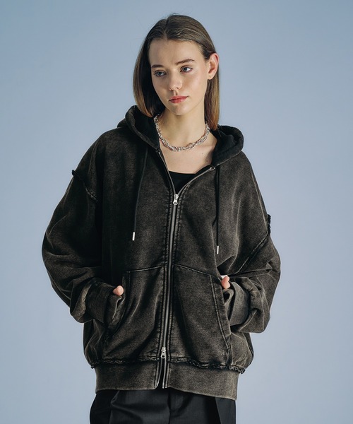 「selle glant」 ジップアップパーカー SMALL ブラック メンズ_画像7