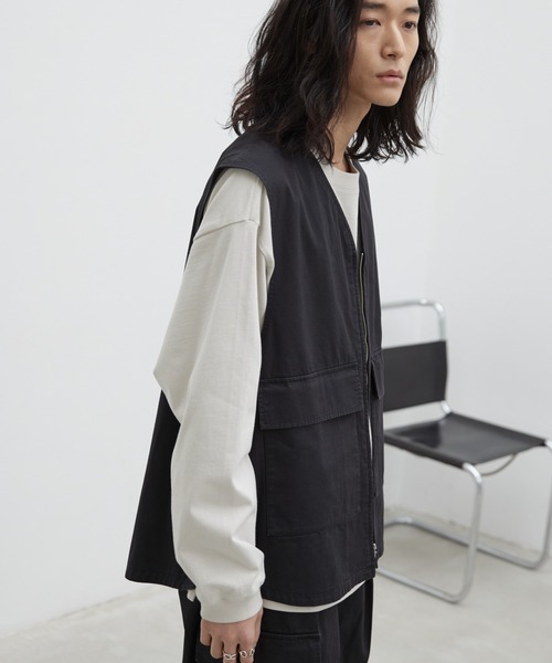 「WYM LIDNM」 ベスト S ダークグレー メンズ_画像5