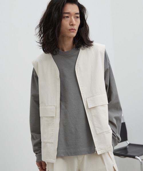 「WYM LIDNM」 ベスト S ダークグレー メンズ_画像6