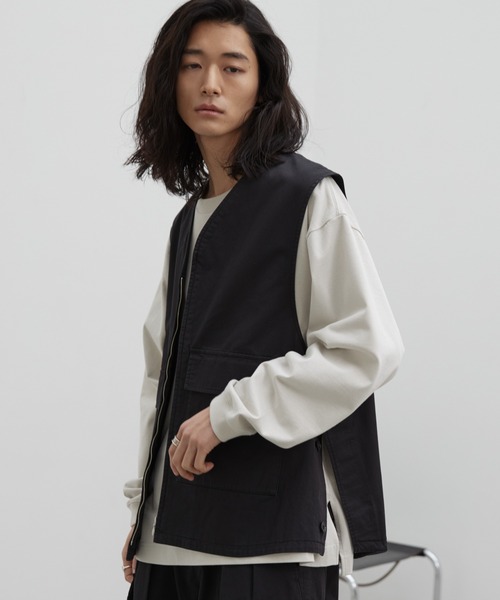 「WYM LIDNM」 ベスト S ダークグレー メンズ_画像7