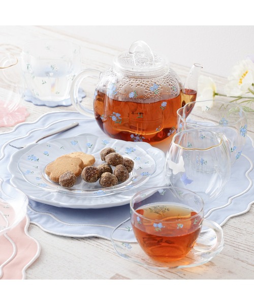 Francfranc（フランフラン） タンブラー フラワーガラス ティーポット