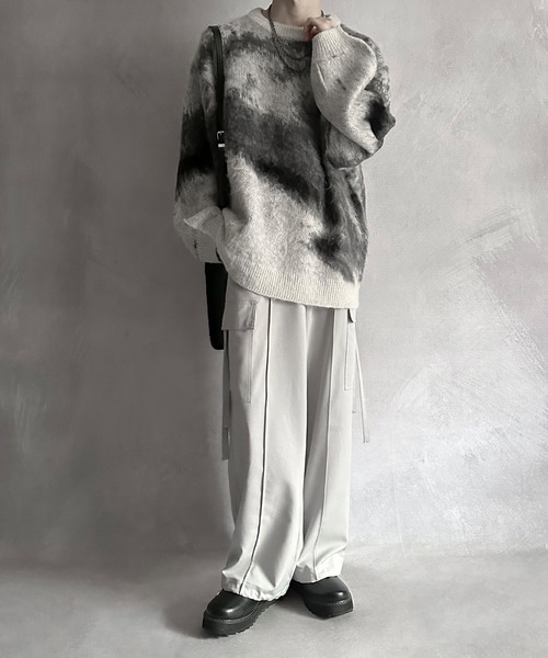 「SERACE」 長袖ニット S グレー メンズ_画像2