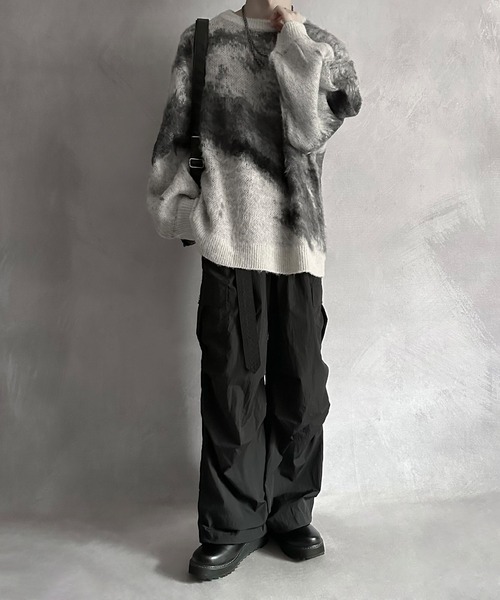 「SERACE」 長袖ニット S グレー メンズ_画像4