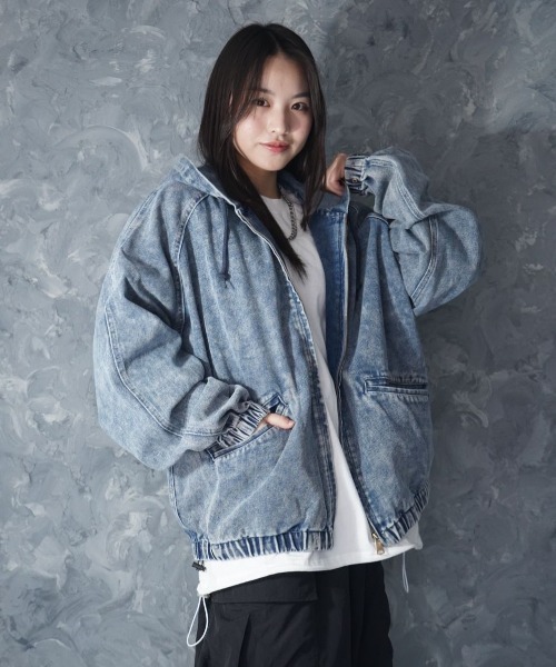 NOIZY デニムジャケット gジャン Vintage like denim hoodie