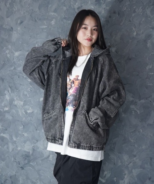 NOIZY デニムジャケット gジャン Vintage like denim hoodie