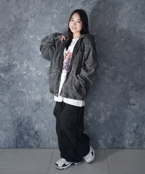 NOIZY デニムジャケット gジャン Vintage like denim hoodie