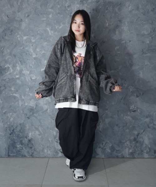 NOIZY デニムジャケット gジャン Vintage like denim hoodie