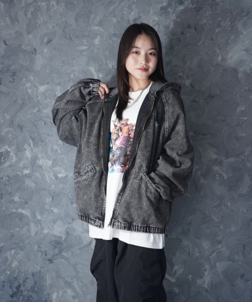 NOIZY デニムジャケット gジャン Vintage like denim hoodie