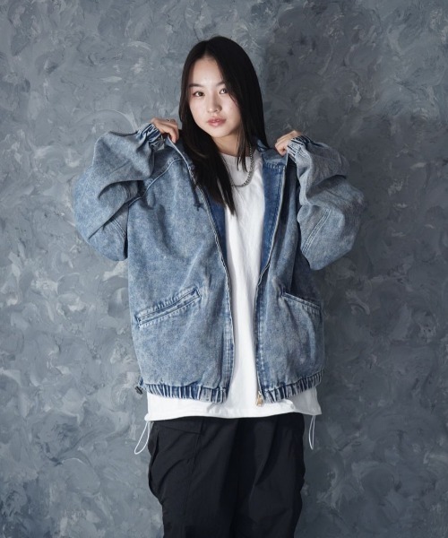 NOIZY デニムジャケット gジャン Vintage like denim hoodie
