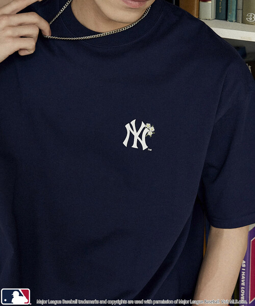 PUBLUX（パブリュクス） tシャツ 「機能性素材」別注MLB ワンポイント
