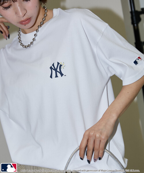 PUBLUX（パブリュクス） tシャツ 「機能性素材」別注MLB ワンポイント