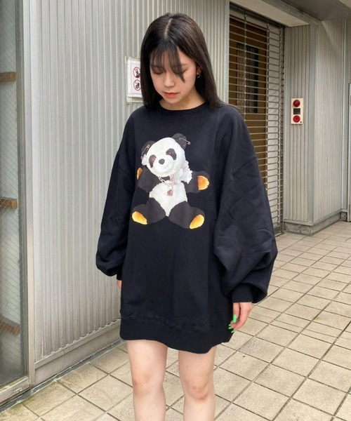 「Candy Stripper」 スウェットカットソー 2 ブラック レディース_画像9