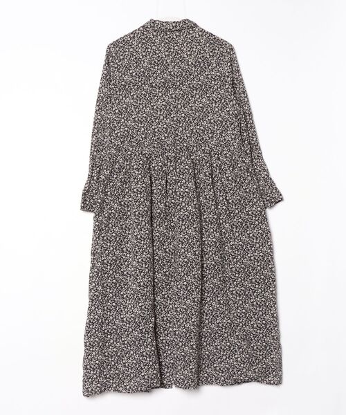 「Sunny clouds」 花柄長袖ワンピース L ブラック レディース_画像2