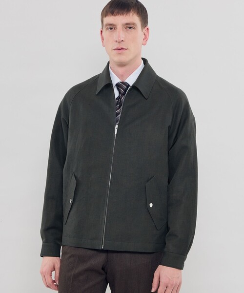 【美品】マッキントッシュ☆リネン　インディゴ　チェック　スイングトップ　ブルゾン MACKINTOSH LONDON（マッキントッシュ ロンドン） ブルゾン アウター