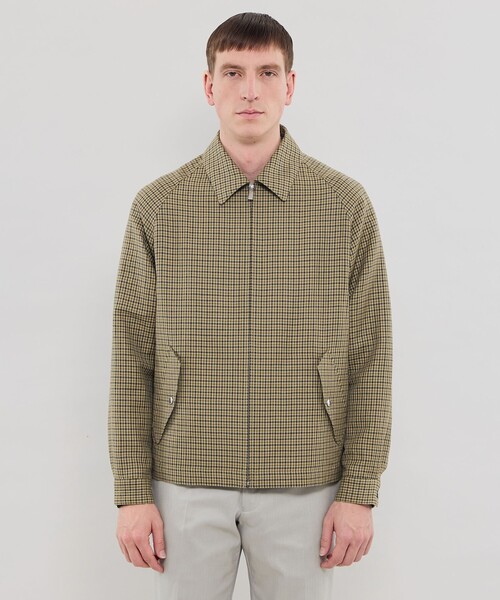 【美品】マッキントッシュ☆リネン　インディゴ　チェック　スイングトップ　ブルゾン MACKINTOSH LONDON（マッキントッシュ ロンドン） ブルゾン アウター