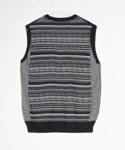 「JOSEPH HOMME」 ノースリーブニット 48 ブラック メンズ_画像2