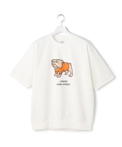 J.PRESS YORK STREET tシャツ 「UNISEX」ブルドックプリント クルー