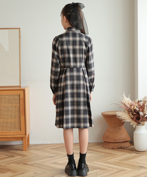 「Amourire girl」 「KIDS」シャツワンピース 140cm ベージュ キッズ_画像5