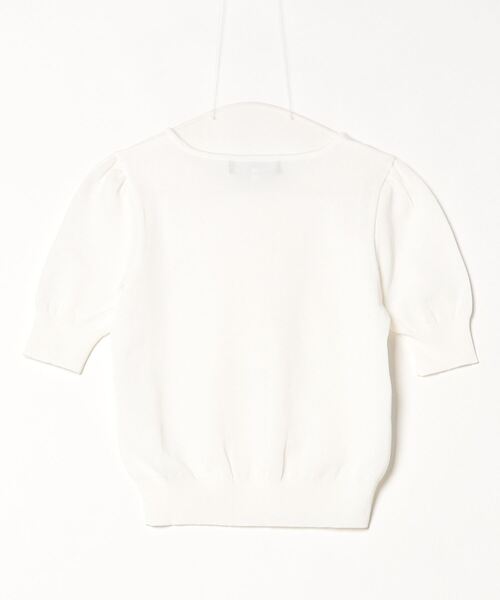 M'S GRACY(エムズグレイシー) 半袖セーター サイズ38美品  - 白 M'S GRACY（エムズグレイシー） 半袖ニット 38 ホワイト レディース