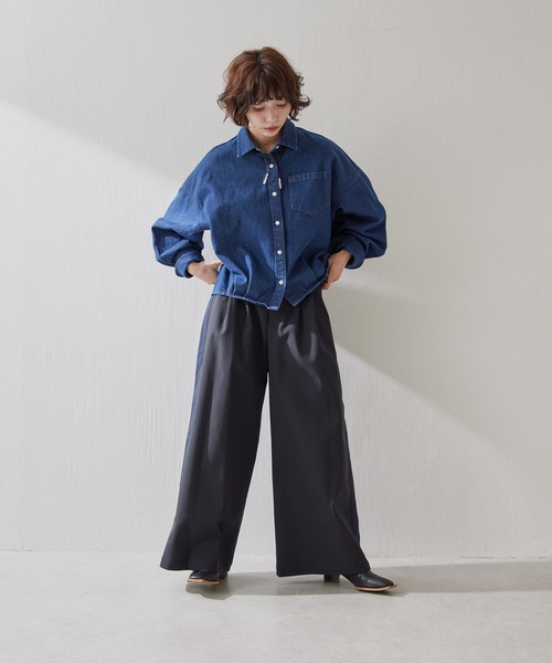 「ear PAPILLONNER」 「SUMI STYLE」長袖シャツ FREE インディゴブルー レディースの画像