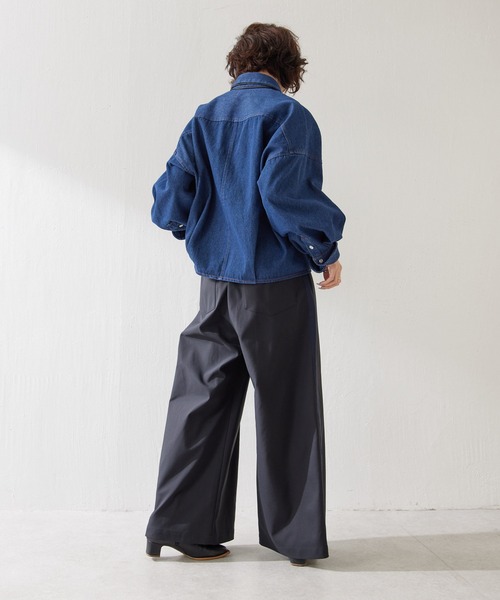 「ear PAPILLONNER」 「SUMI STYLE」長袖シャツ FREE インディゴブルー レディースの画像