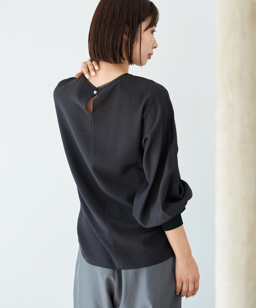 値下げ！イエナラブークル/新品タグ付きブラウス IENA LA BOUCLE C/Pポプリンフリルカラーシャツ（シャツ／ブラウス