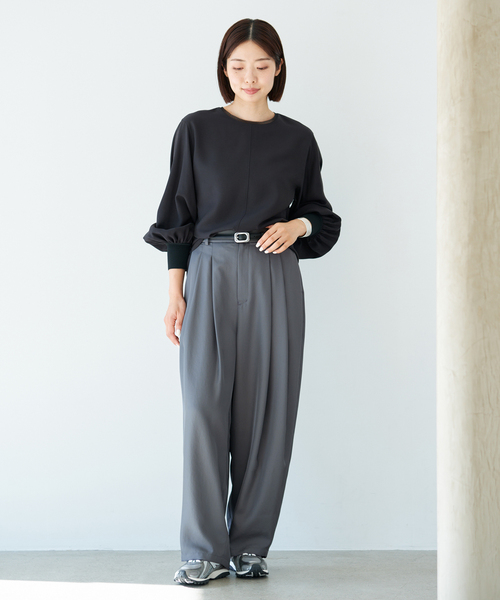 IENA　シアーボトルネックブラウス　ブラック　タグ付試着のみ IENA（イエナ） ブラウス シャツ クルーネックシアーリブブラウス