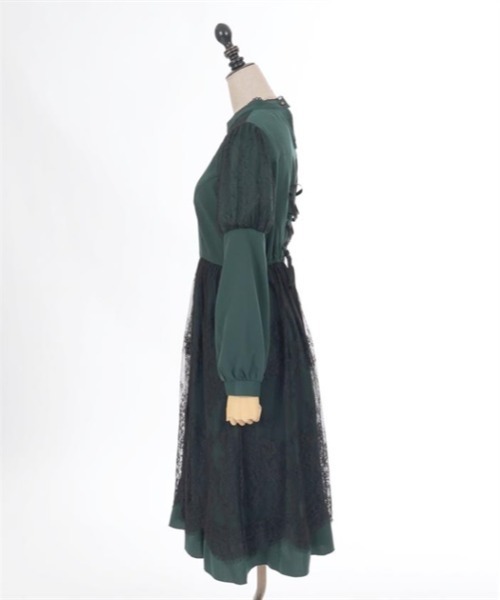 「axes femme POETIQUE」 長袖ワンピース MEDIUM ブラック レディース_画像8